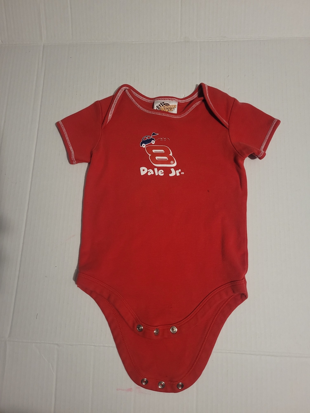 Red Short-Sleeve Baby One-Piece